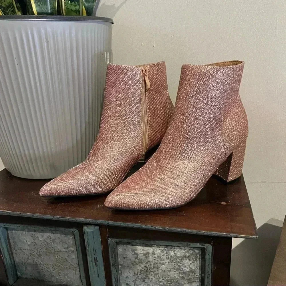 OLIVIA + KATE // RACHEL glitter booties